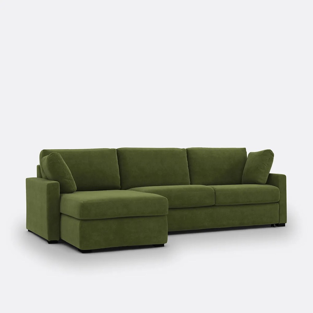 4-zits hoekbank, omvormbaar, fluweel, schuim, TIMOR