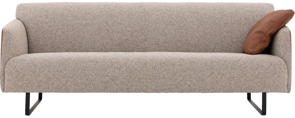Goossens Excellent Bank Montreal cognac, leer, 2-zits, modern design