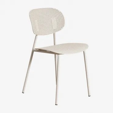 Set Van 4 Tuinstoelen Van Polypropyleen En Ijzer Tupah Tapioca Beige - Sklum