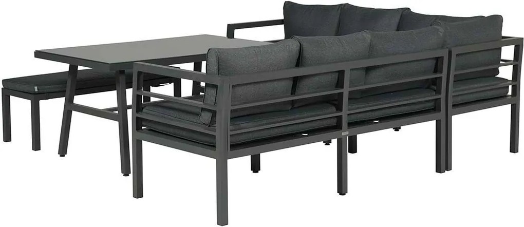 Garden Impressions Blakes lounge dining set 4-delig - donker grijs