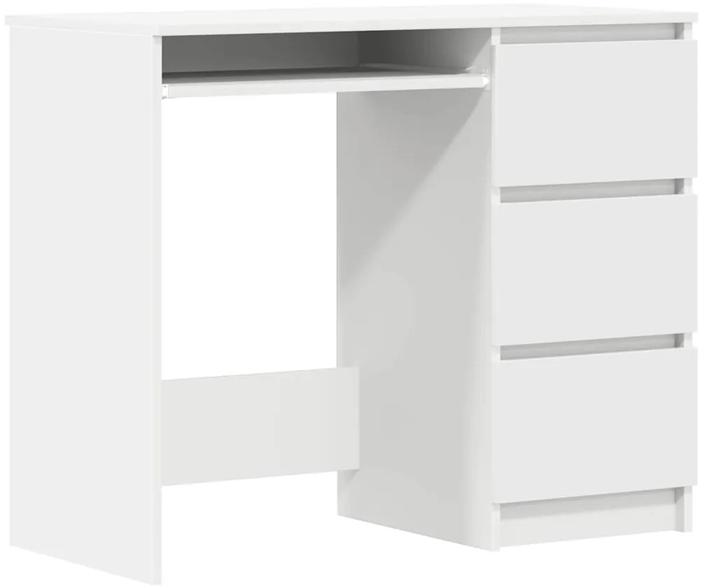 vidaXL Bureau 90x45x76 cm bewerkt hout wit