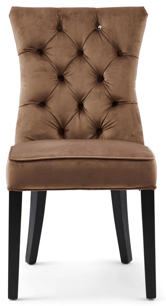 Rivièra Maison - Balmoral Dining Chair, velvet III, golden mink - Kleur: bruin