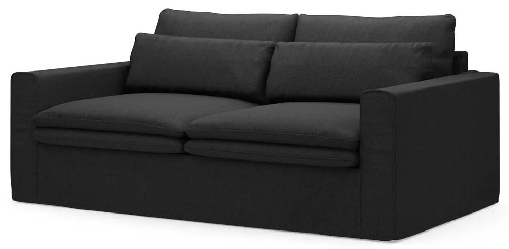 Rivièra Maison - Continental Sofa 2,5 Seater, oxford weave, basic black - Kleur: zwart