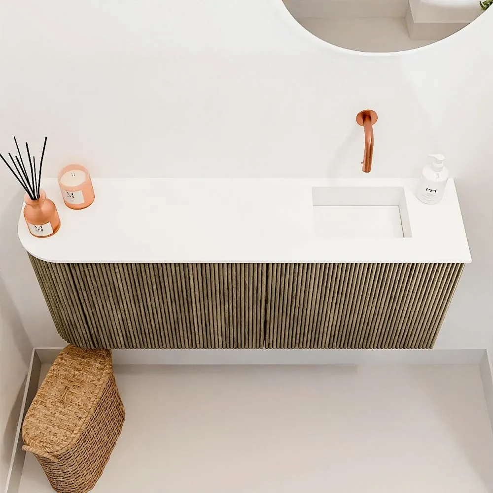 Commode Ronding Inkomhal Mondiaz Joya 100cm toiletmeubel ronding links dusk met wastafel faye ...