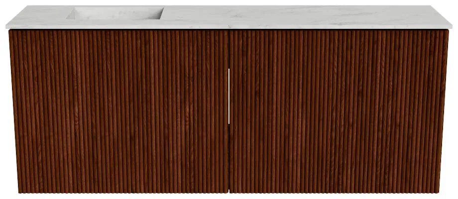 Mondiaz Joya DLux 100cm toiletmeubel ruby met wastafel faye links zonder kraangat opalo