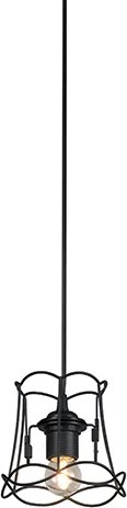 Retro hanglamp zwart 15 cm - Granny Frame