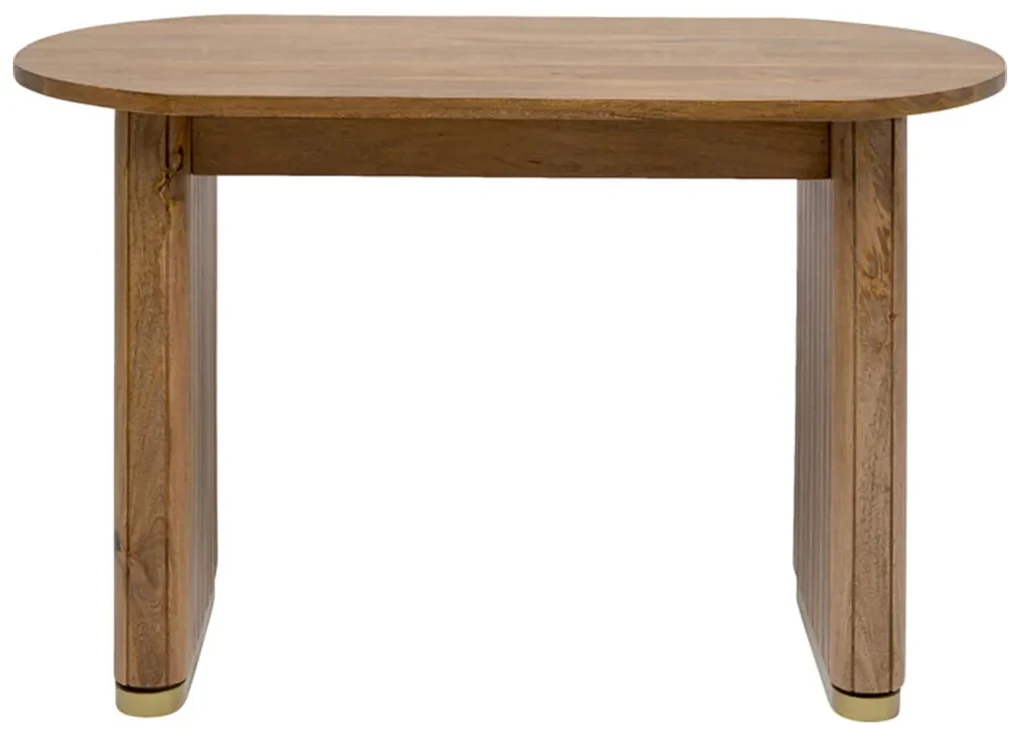 Kare Design Grace Ovaal Bureau Mangohout Messing - 110 X 55cm.