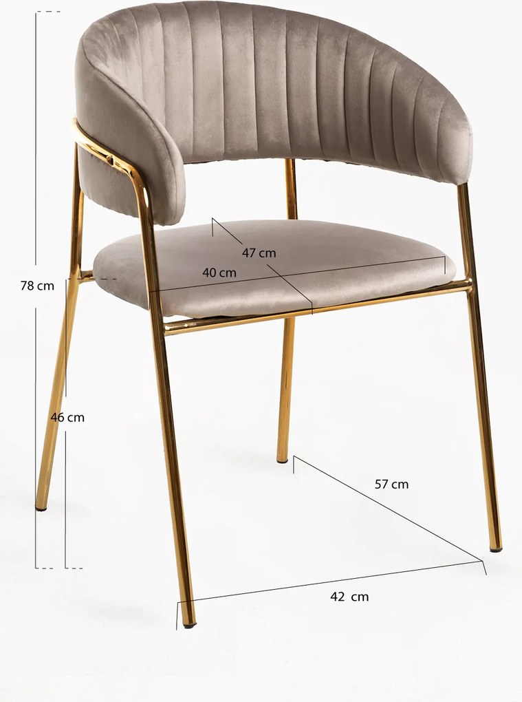 Moniel Foud Fluwelen Stoel