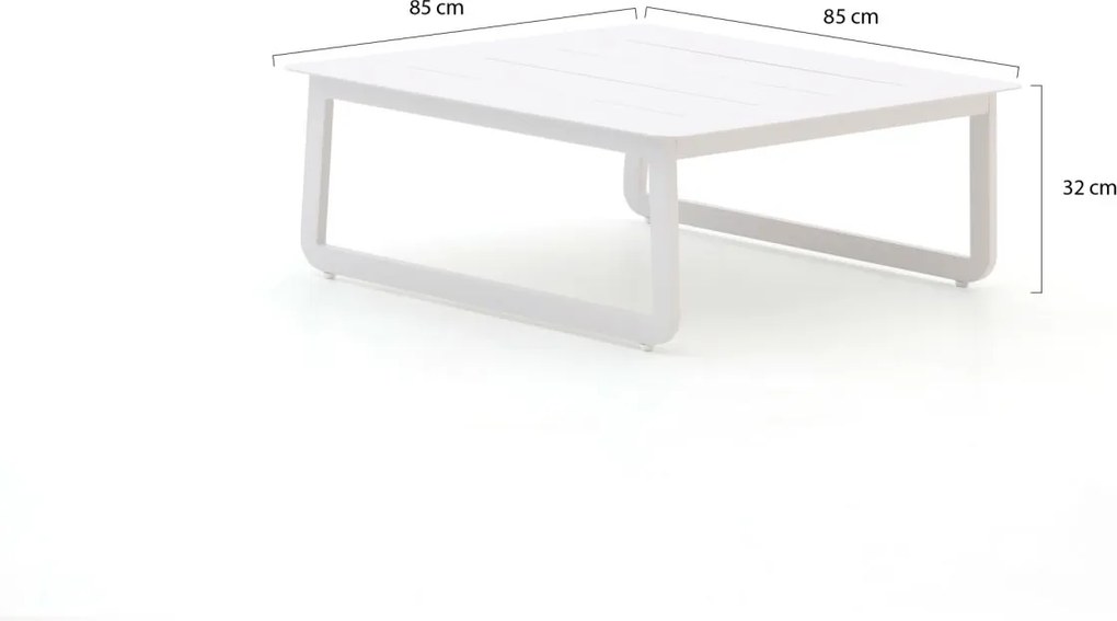 Loungetafel Bellagio  | Vierkant  | Tuintafel Aluminium | 85x85cm | Kees Smit Tuinmeubelen