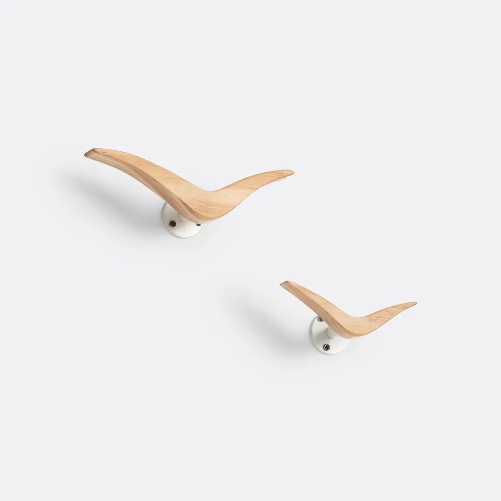 Set van 2 kapstokken, vogel model