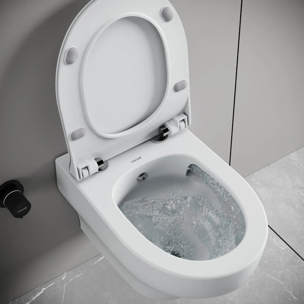 Sanigoods Serra hangtoilet met tornado flush en bidet glanzend wit