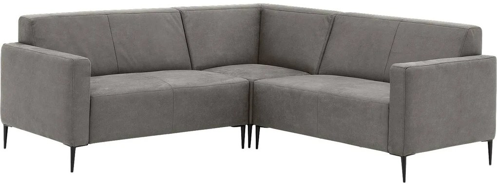 Goossens Key West grijs, micro leer, 2-zits, modern design