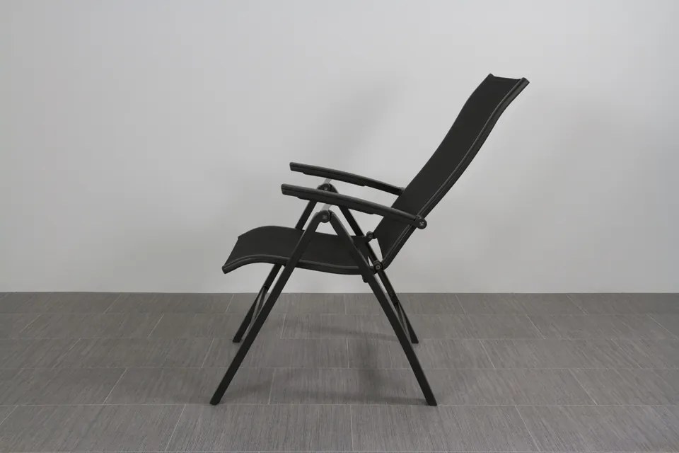 Kettler Altura/Edge verstelbare aluminium tuinset voor 4 personen 160x95 cm. - Antraciet