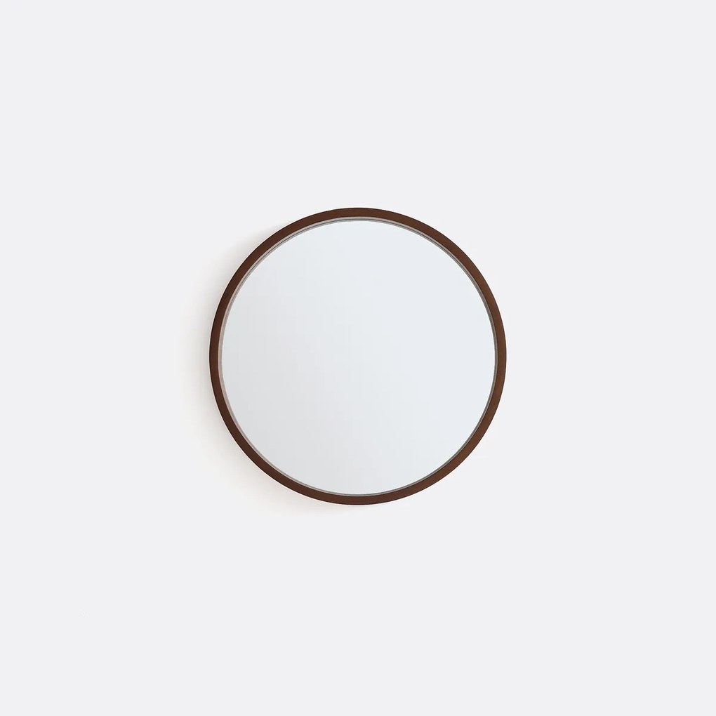 Ronde spiegel fineer notenhoutØ35 cm, Alaria