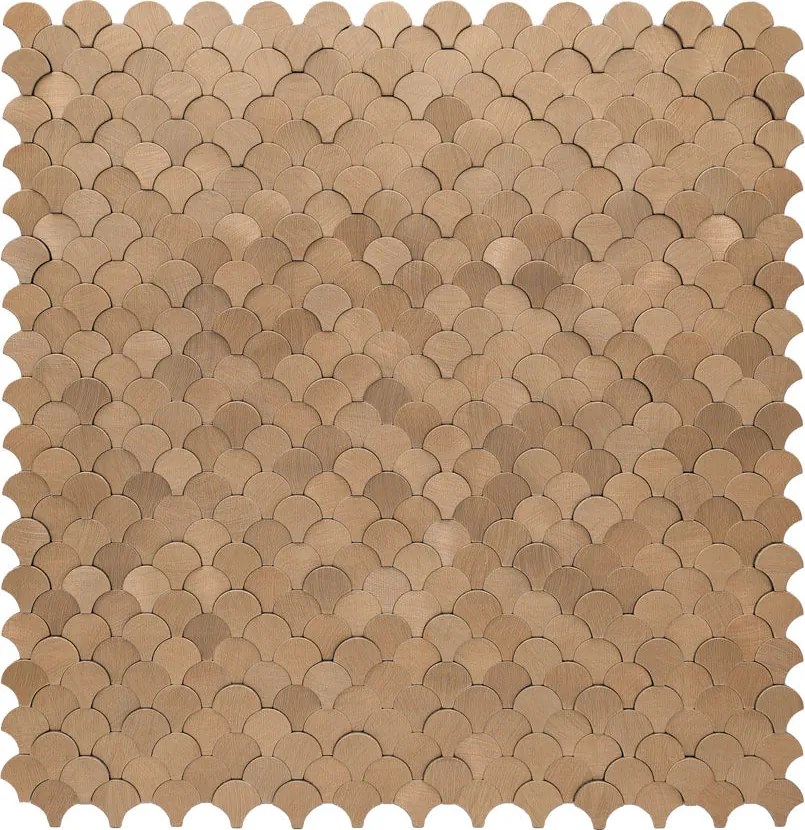 Zelfklevende Mozaïektegels Metaal | Visschub Koper | 28,8×29,8 cm | Keuken, Bad & WC