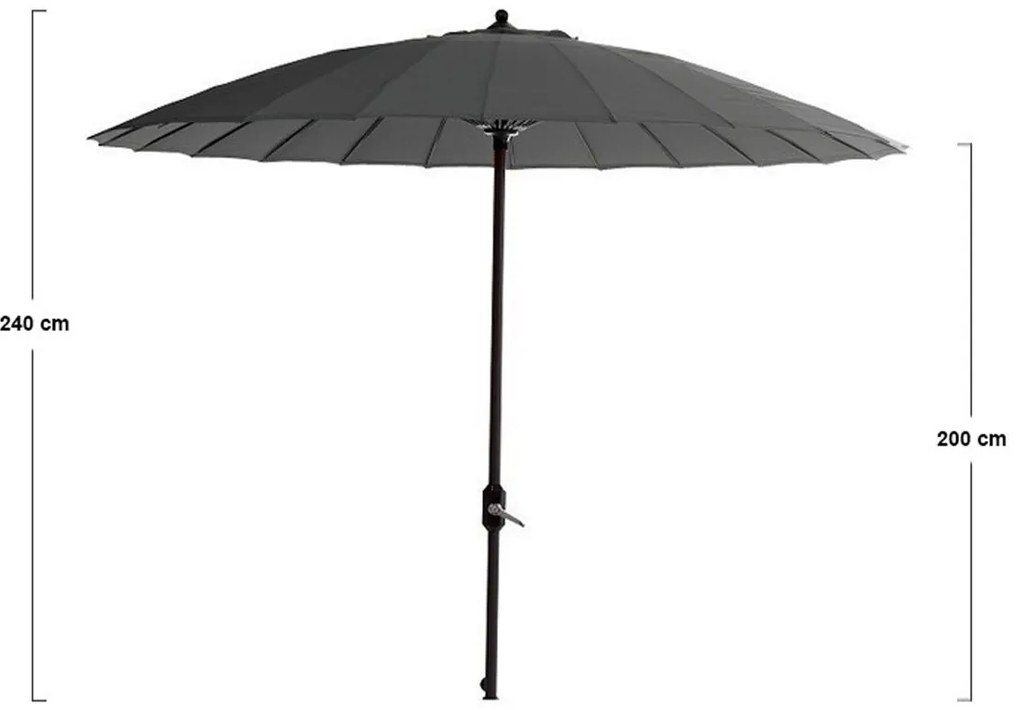 Garden Impressions Parasol Manilla 250 cm - donker grijs