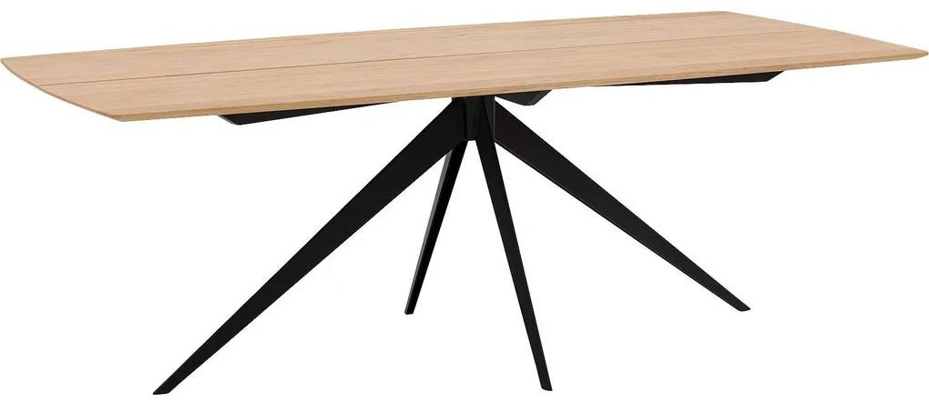 Goossens Excellent Eettafel Floyd, Semi rechthoekig 260 x 100 cm met split