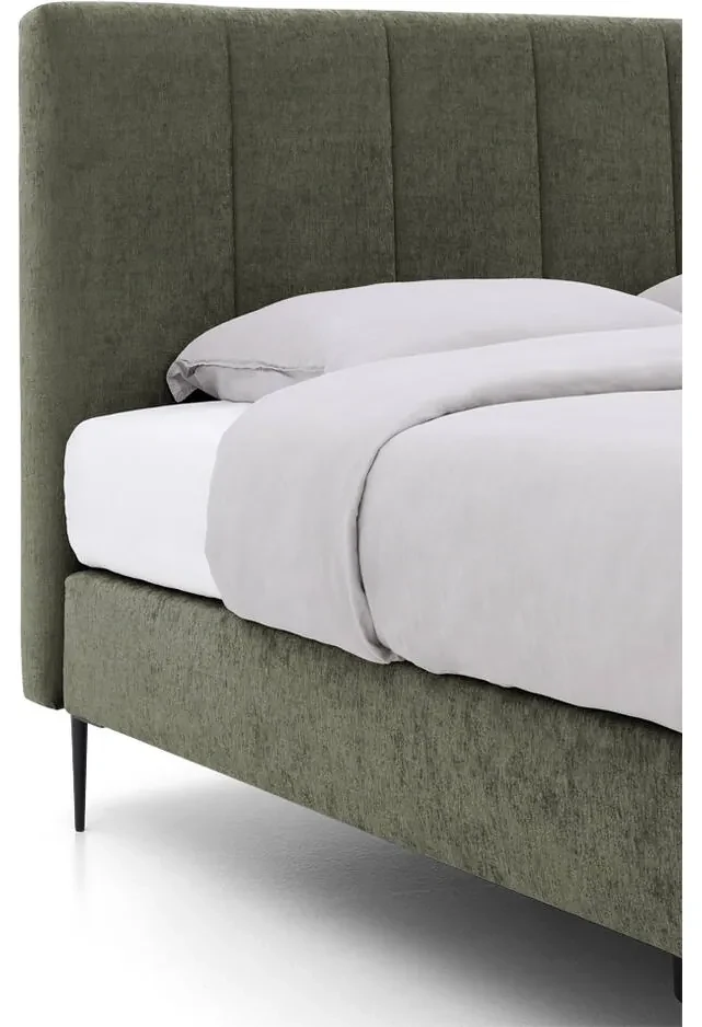 Goossens Boxspring Ease Solid Incl. Matras, Vlak 140 x 200 cm (=2x 70 x 200 cm) met hoofdbord + 2x matras shapes 1