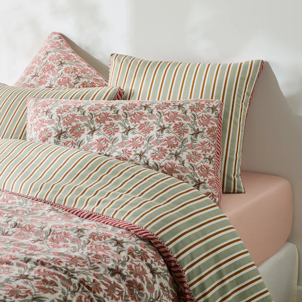 Kussensloop in gewassen katoen, Hyacinthe