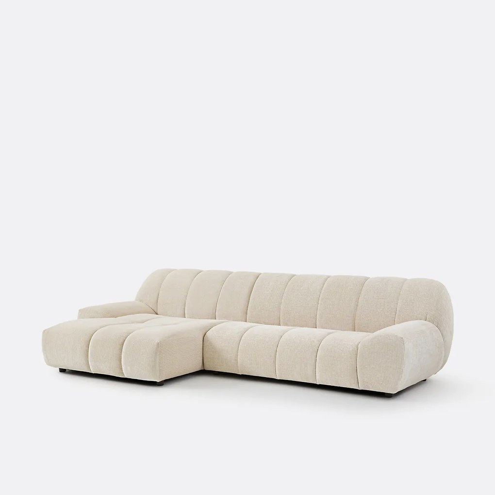 Nuria vintage ribfluwelen hoekbank links