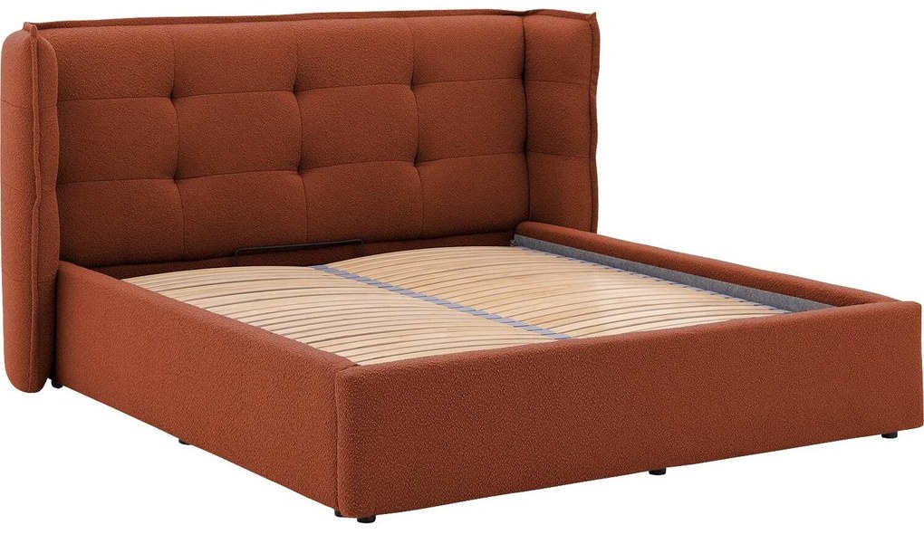 Goossens Gestoffeerd Bedframe Canon, 160 x 200 cm met storage, met 2x lattenbodem