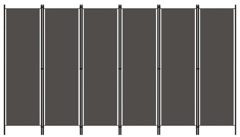 vidaXL Kamerscherm met 6 panelen 300x180 cm antraciet