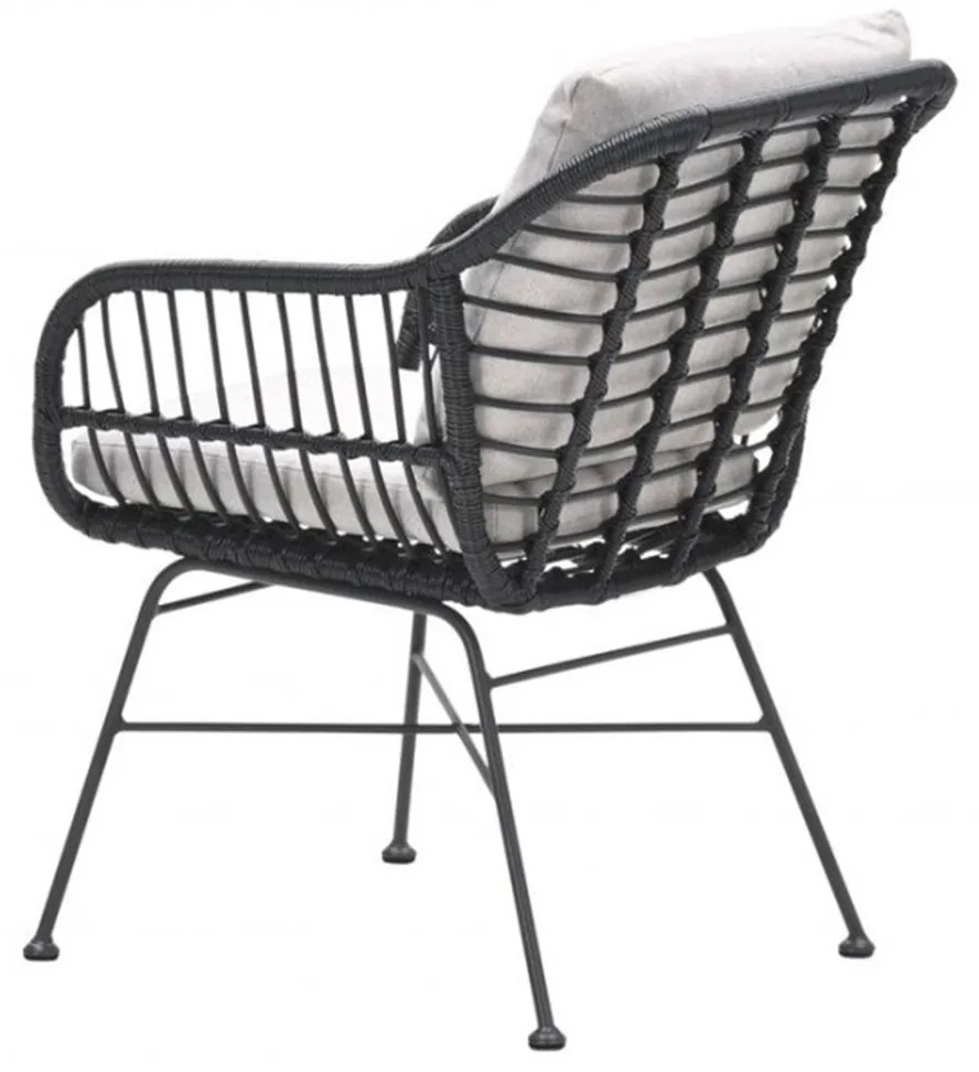 GI Margriet wicker dining tuinstoel - Zwart