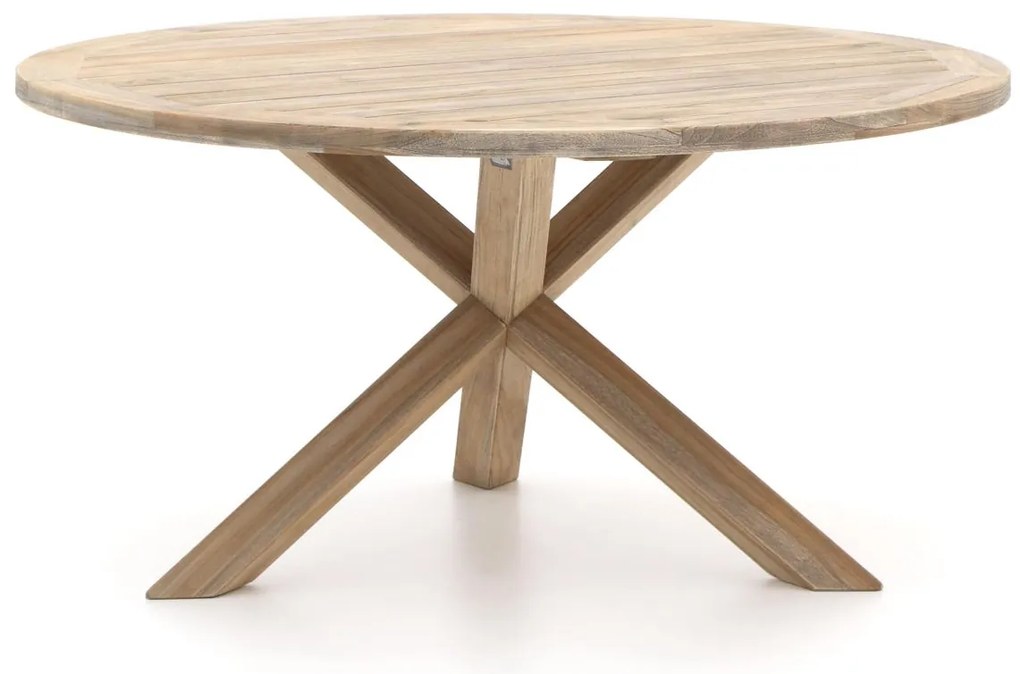 Tuin eettafel ROUGH | Rond  | Tuintafel Teakhout | Ø150cm | 6 personen | Kees Smit Tuinmeubelen