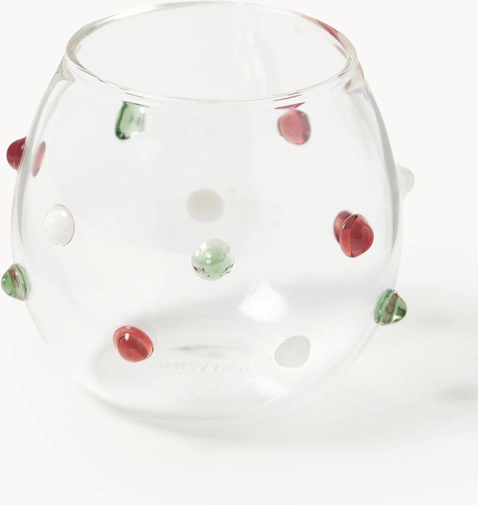 Mondgeblazen borosilicaatglazen shotglazen Perli, 4-delig