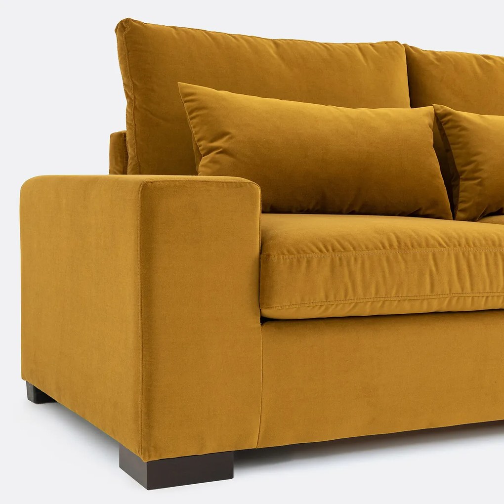 Fluwelen hoekbank, Comfort Bultex®, Odessa