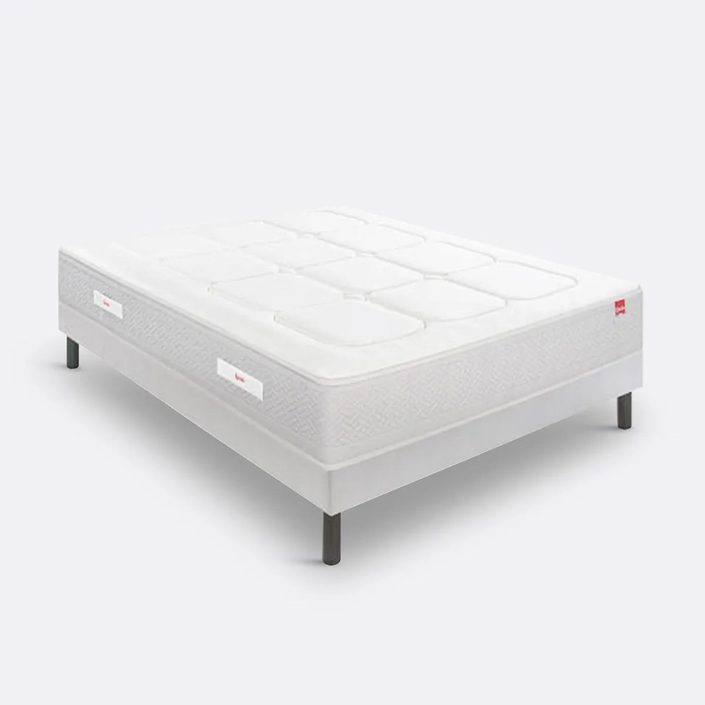 Ensemble matras met veren L'inoubliable + beddenbodem
