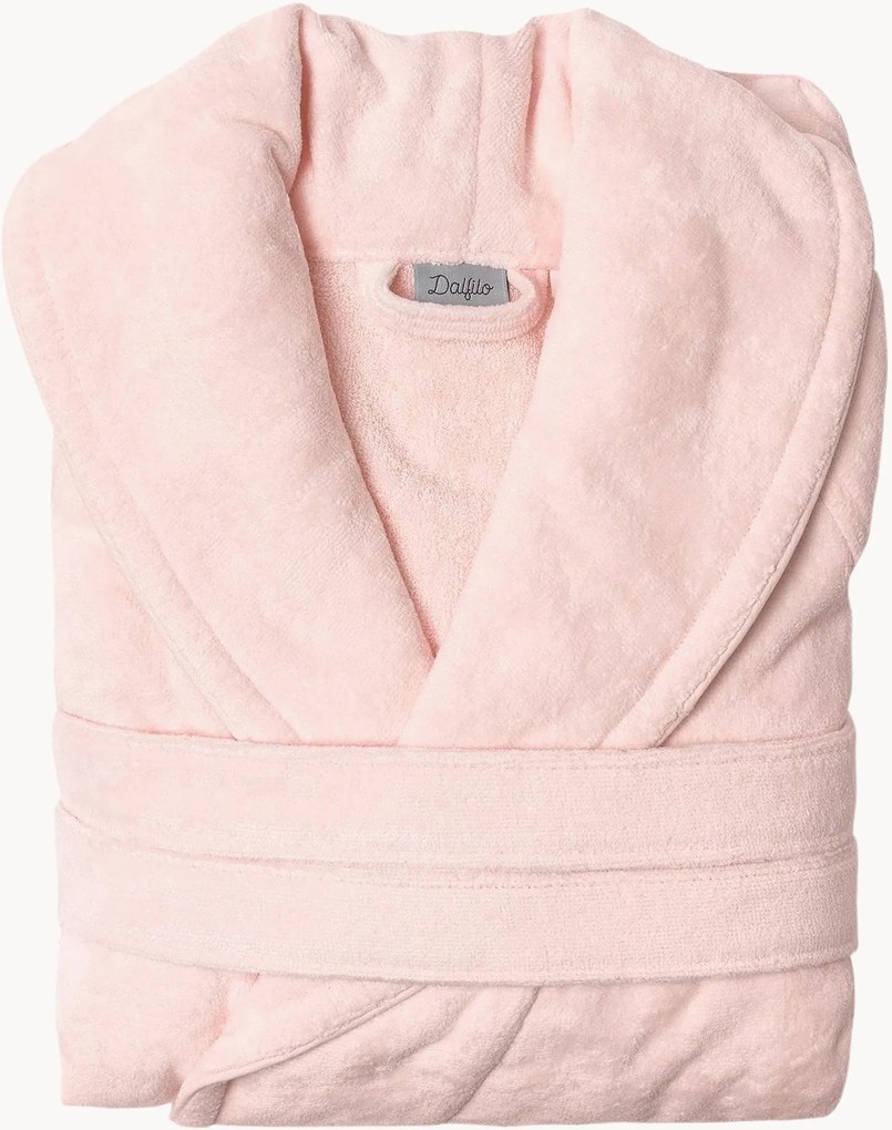 Katoenen badjas met sjawl-kraag Unisex Cherry Pink