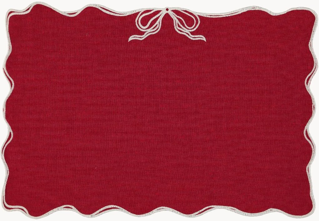 Placemat Viena met geborduurde rand