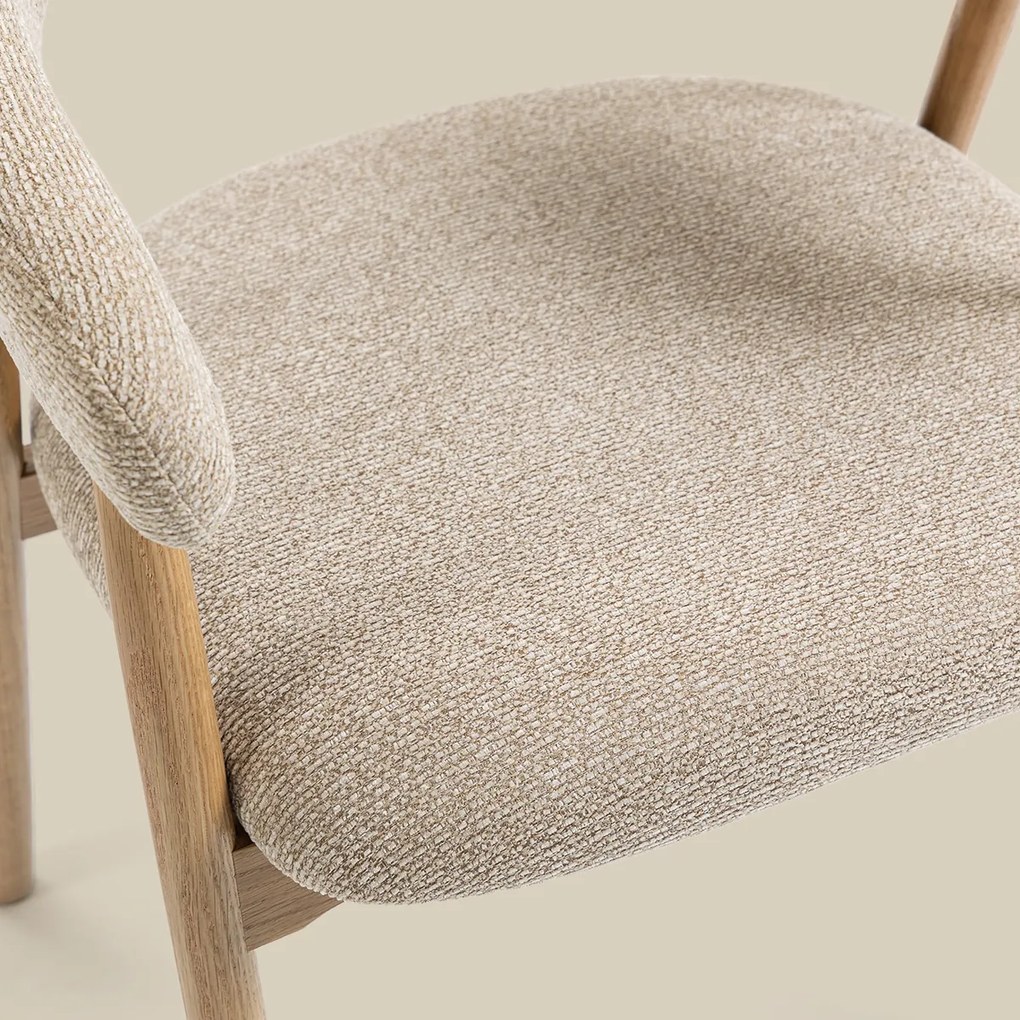 Eiken Eetkamerstoel Ronde Rugleuning