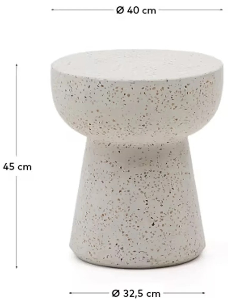 Kave Home Pada Terrazzo Bijzettafel Rond - 40 X 40cm.