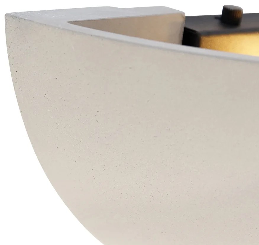 Industriële wandlamp beton halfrond - Chatou Retro E14 Binnenverlichting Lamp