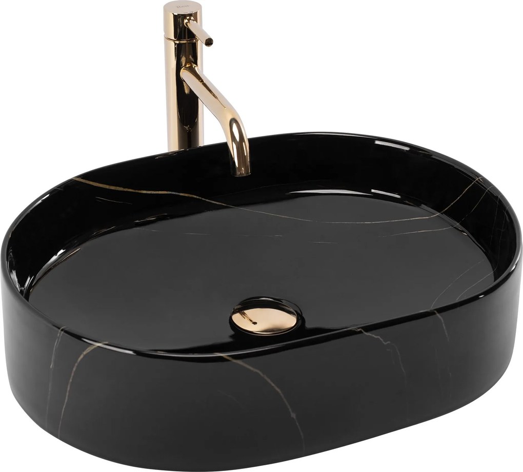 Opzetwastafel Rea Nadia 50 Black Stone