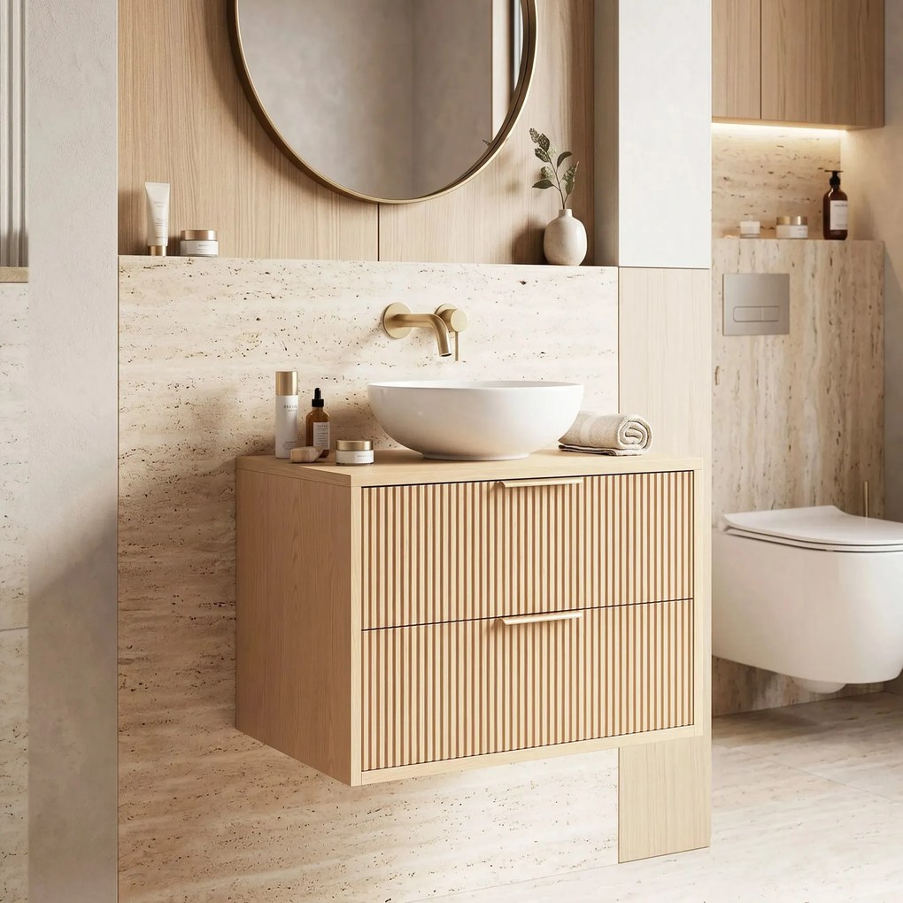 Badkamerkast onder wastafel Rea Mono 60cm Beige