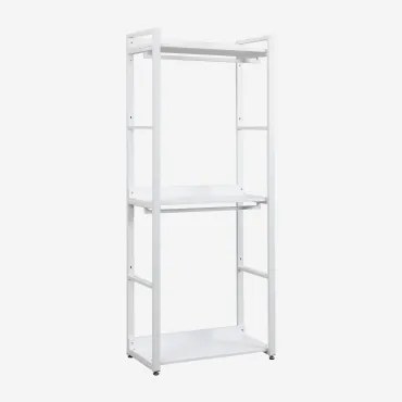 Open Kast Van Staal En Mdf Ariaster Wit - Sklum