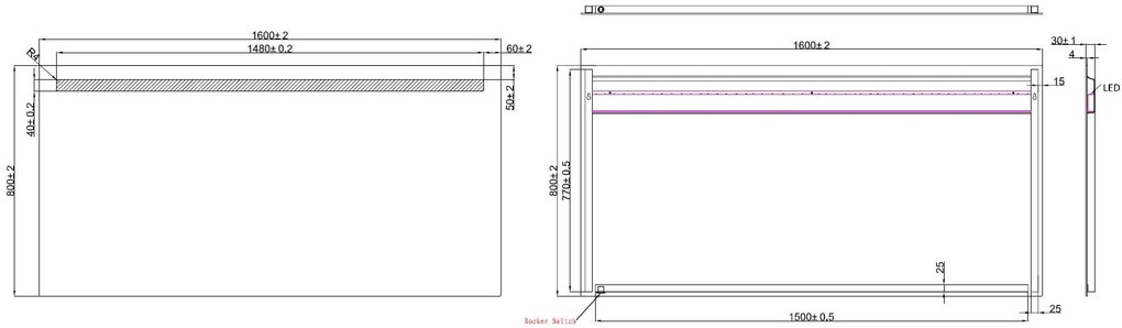 Mueller Shine LED spiegel 160x80cm