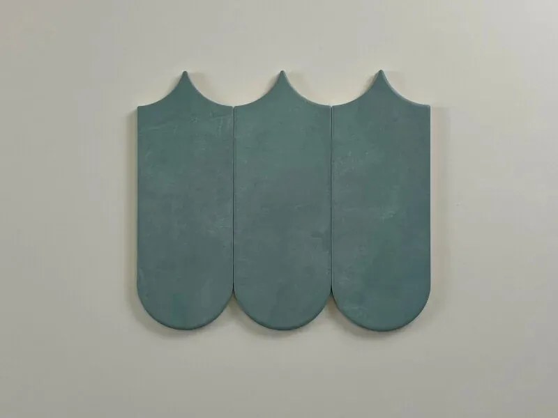 Jabo Alure wandtegel blauw visschub 8x21.5cm