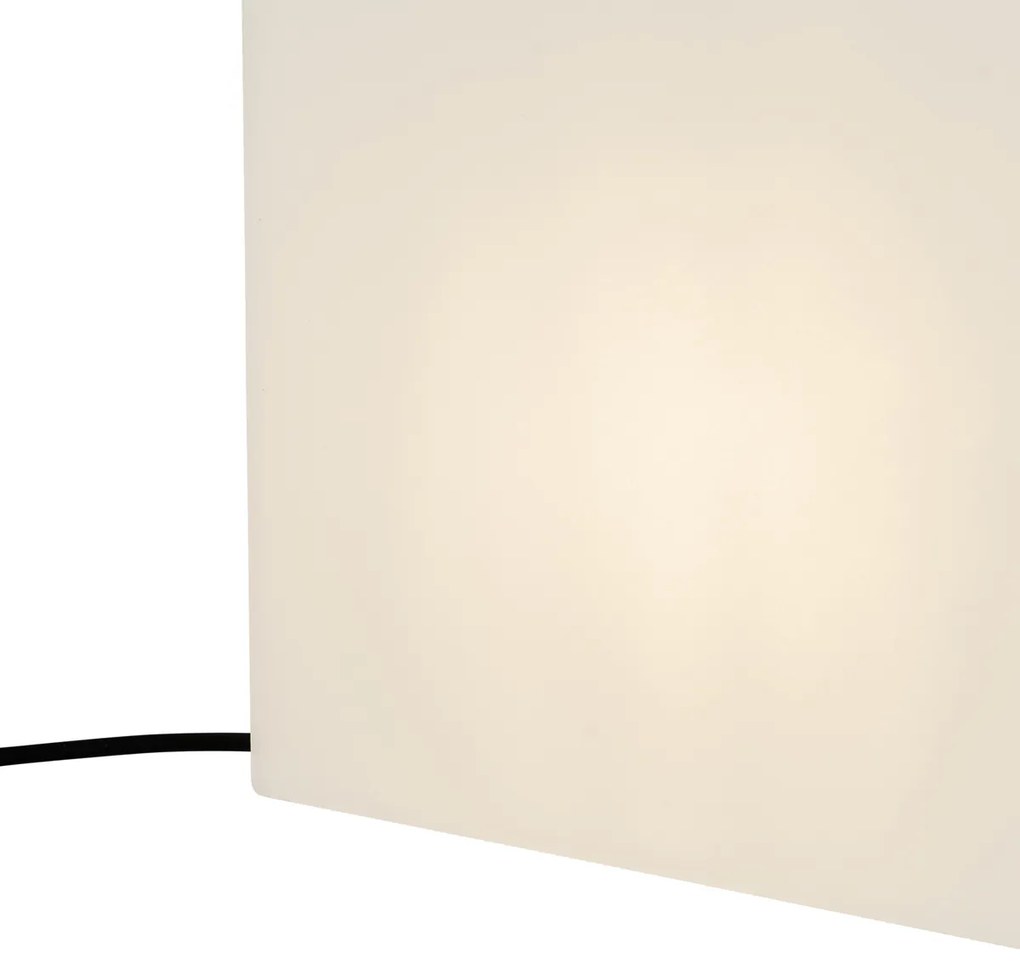 Moderne buitenlamp wit 30 cm vierkant IP44 - Nura Modern E27 IP44 Buitenverlichting