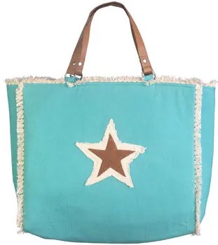 Handtas Blauw Isla Bonita By Sigris  Korte Handgreeptas