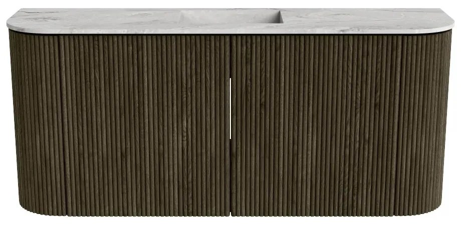 Mondiaz Joya DLux 95cm toiletmeubel ronding links/rechts shadow met wastafel faye midden zonder kraangat glace