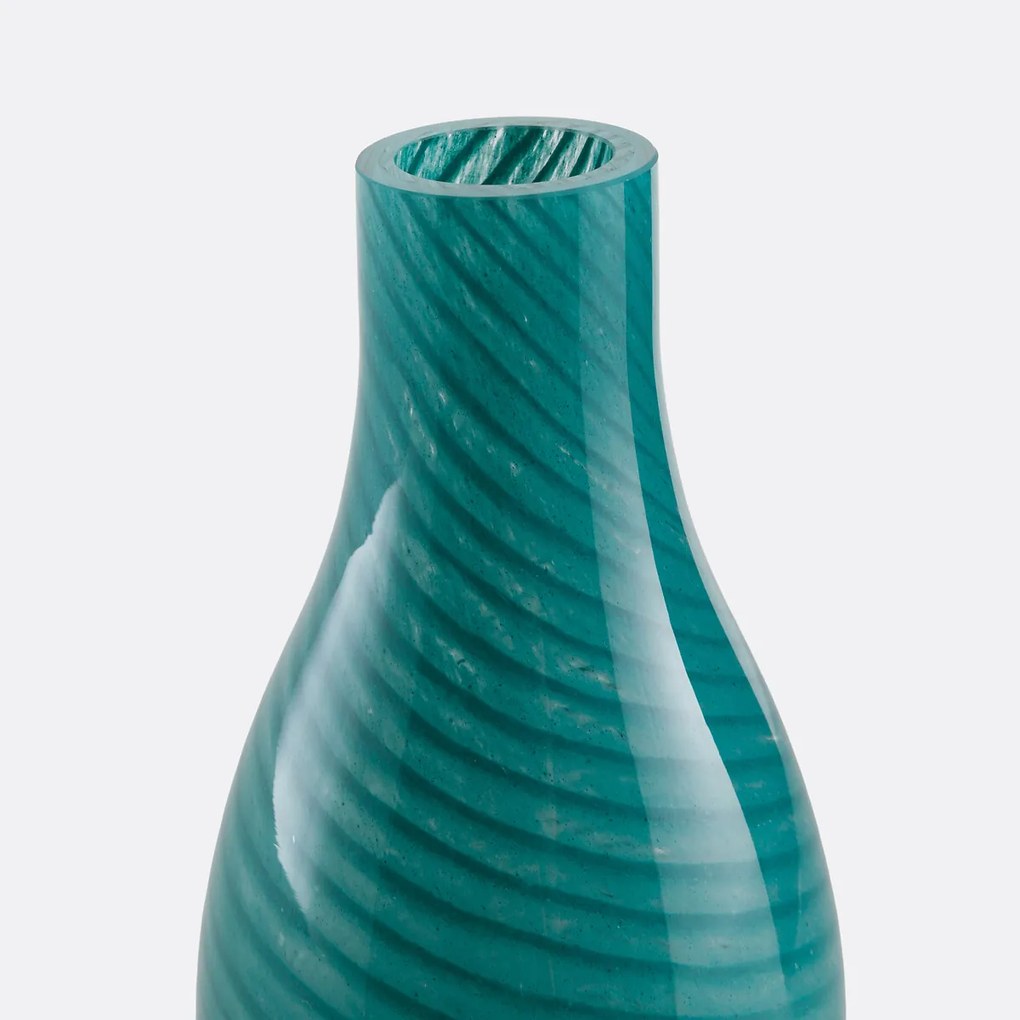 Gestreepte vaas van gekleurd glas, hoogte 14,3 cm, MARLIA