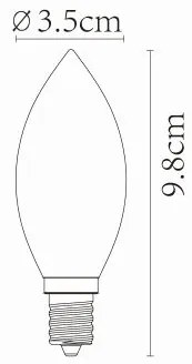 Lucide Bulb dimbare LED lamp 2700K E14 4W 3.5cm transparant
