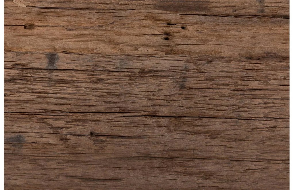 Goossens Eco Salontafel Otik rond, hout teak onbewerkt, urban industrieel, 77 x 47 x 77 cm