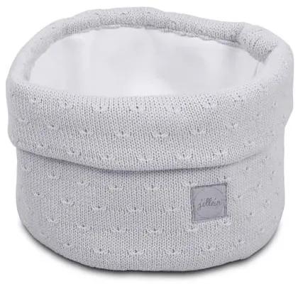 Soft knit mandje light grey