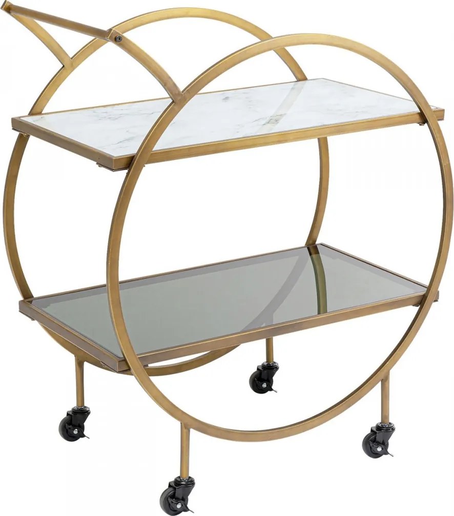 Ronde Design Trolley Messing - 74 X 40cm.