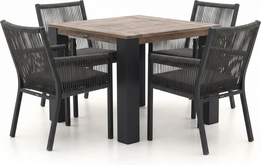 Diningset Manifesto  | 4 personen | Tuinset teakhout | 5-delig | Kees Smit Tuinmeubelen
